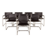 Bauhaus style Italian chairs attr. to Matteograssi, set of 8, 1970s