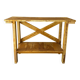 Wooden console, yellow patina