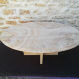 Natural travertine coffee table