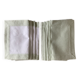 Set of 8 double-sided gingham placemats - 45x35cm - cotton