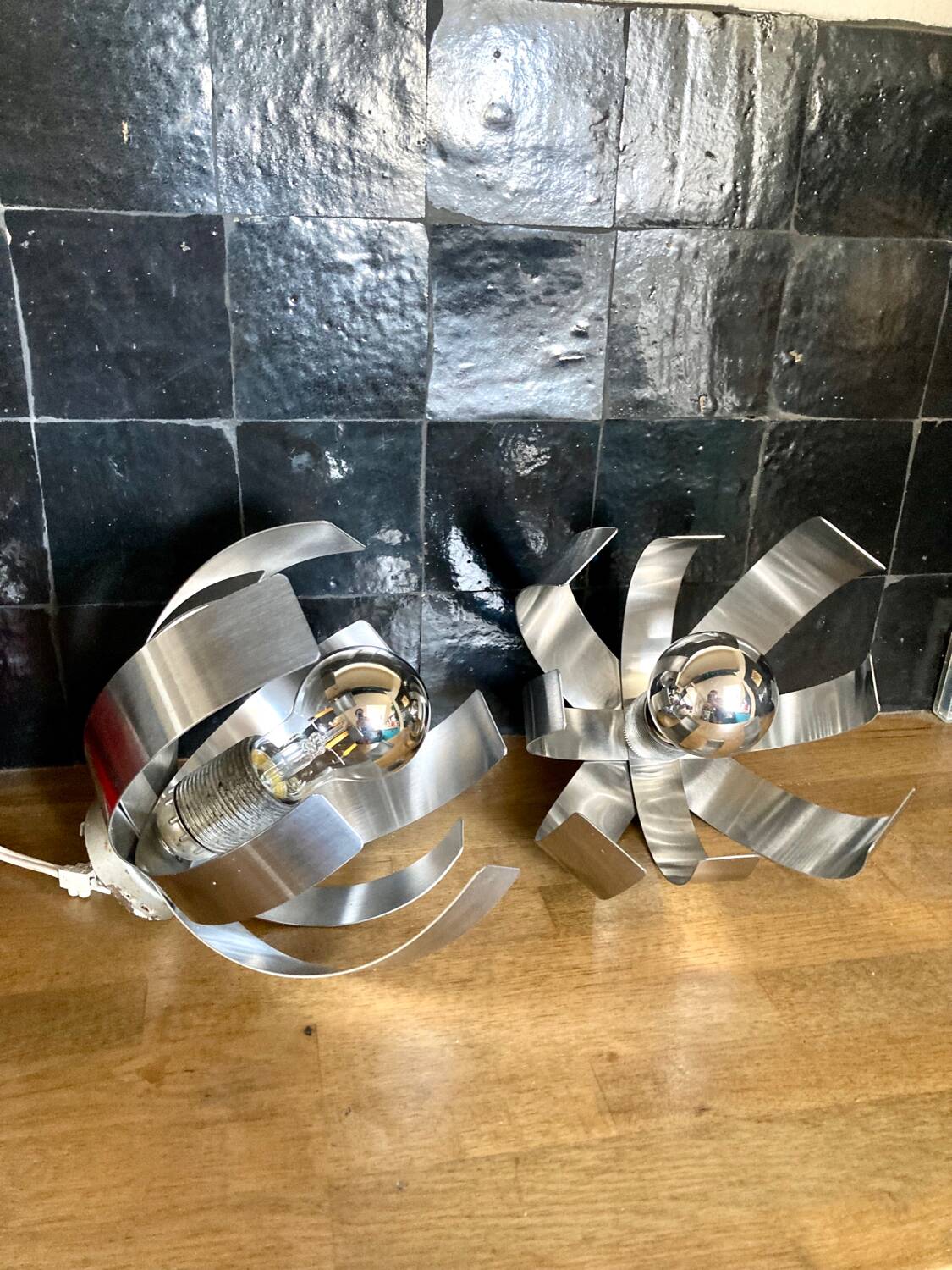 Pair of Space Age wall lights