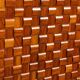 Vintage 20thc italian dry bar cabinet with 'woven' front decor on stand
