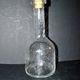 Vintage glass bubble carafe bottle from Biot H24cm
