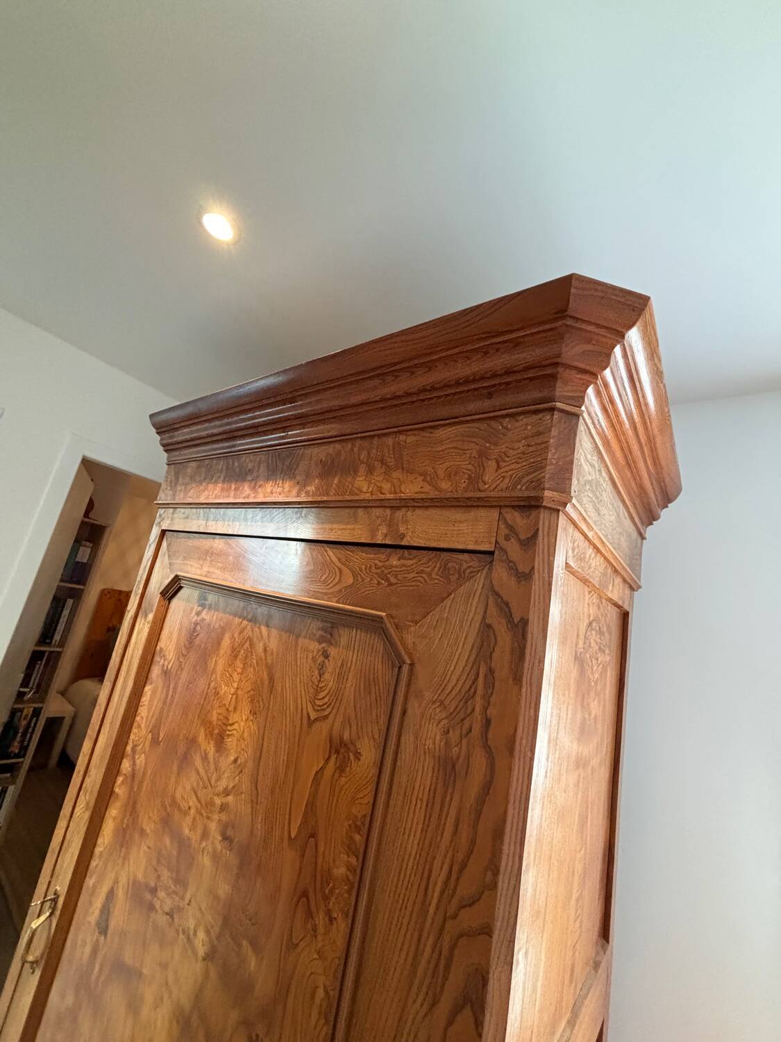 Elm burl cabinet