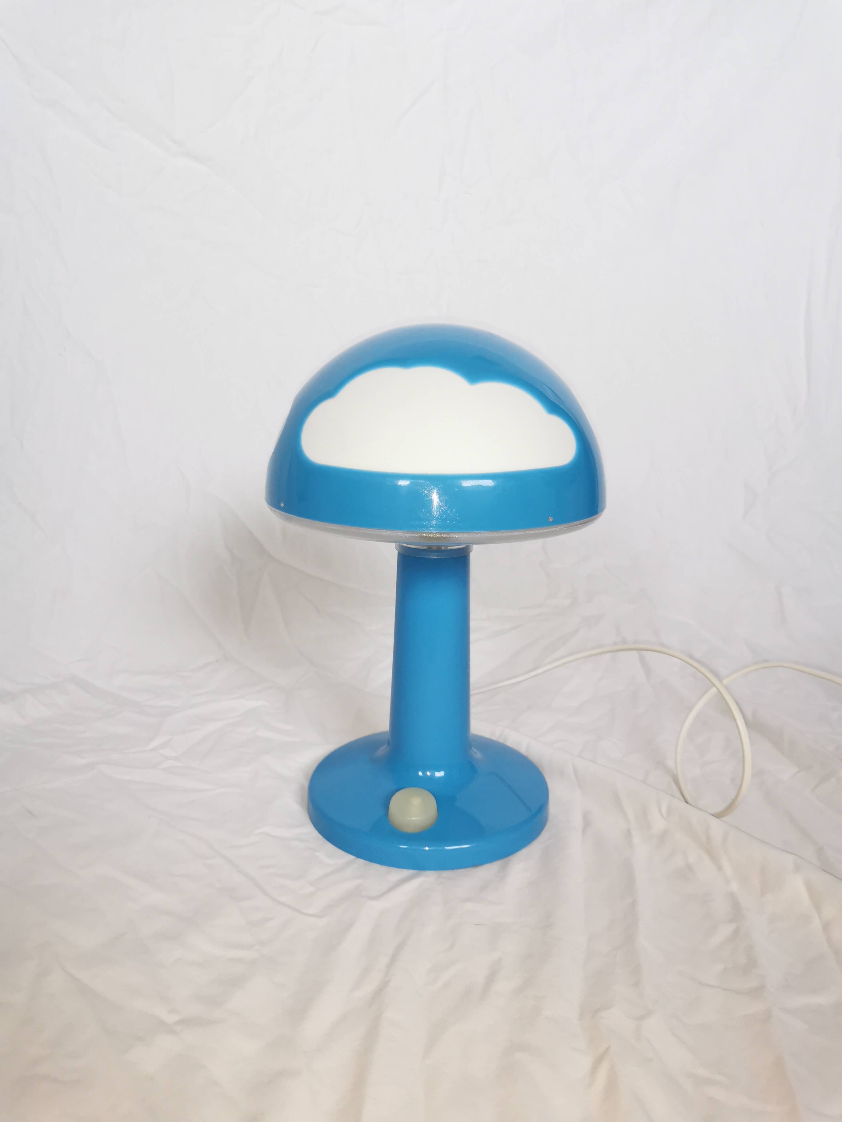 Mushroom lamp, Skojig blue cloud, design Henrik Preutz for Ikea, 1990
