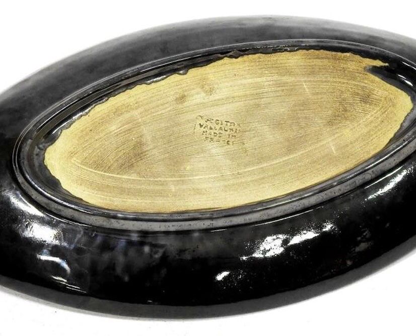 Service de table Ceramony Vallauris en faience noir mat 1950 - 38 pièces
