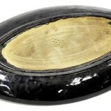 Ceramony Vallauris tableware set in matt black earthenware 1950 - 38 pieces