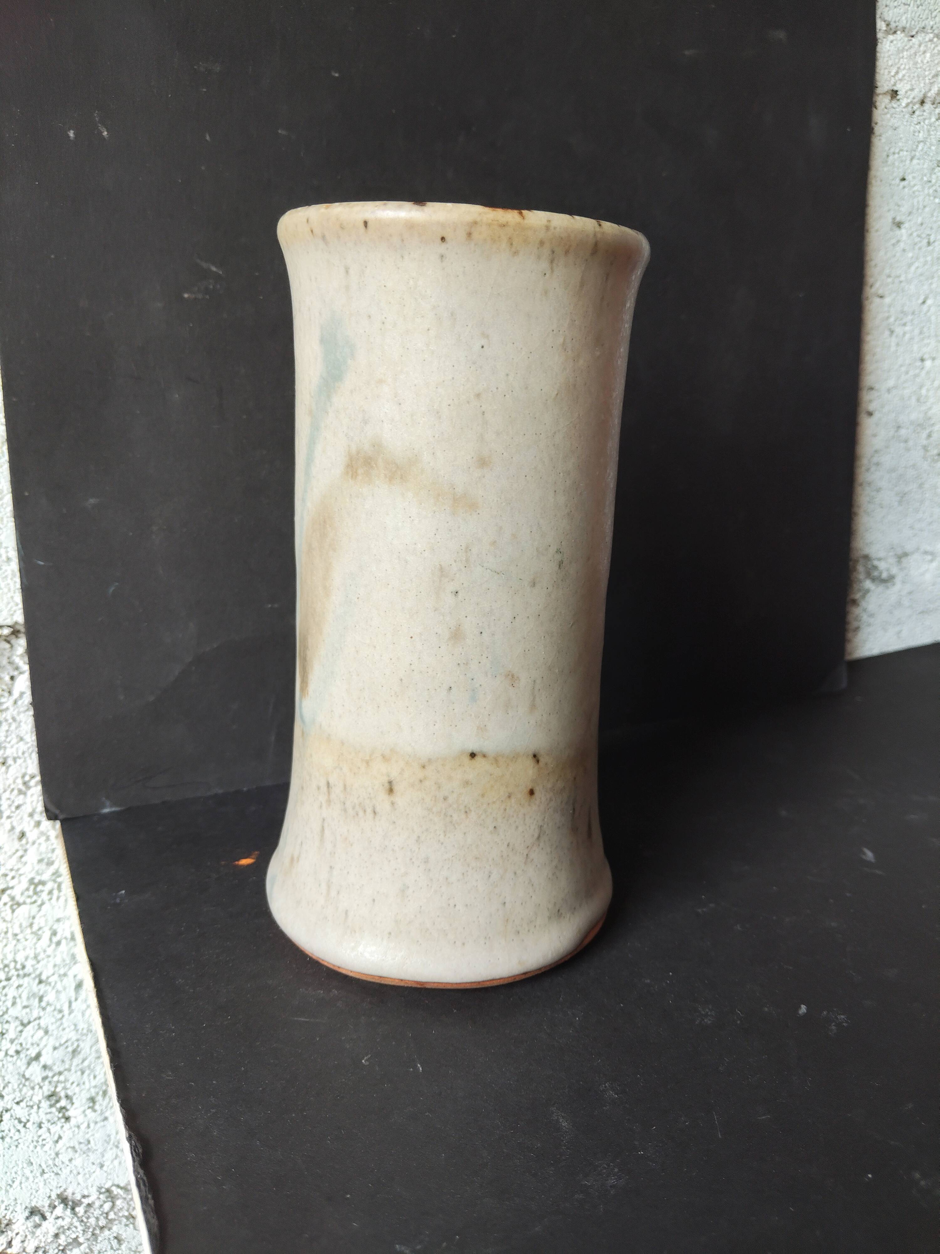 Stoneware vase signed St Maur attributed to Michel Pastore and Évelyne Porret.