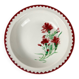 Large salad bowl with "Oeillet" rim, Sarreguemines, 1920-50