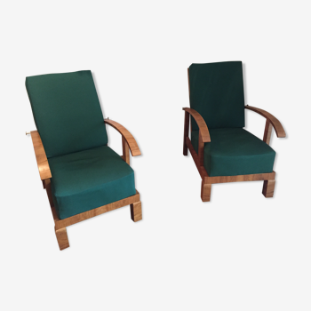 Pair of 1930s Art Deco armchair "Sitzmachine"