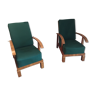 Pair of 1930s Art Deco armchair "Sitzmachine"