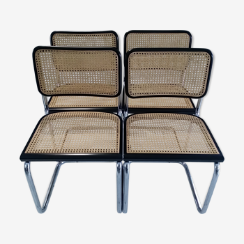 Suite de 4 chaises Cesca B32 Marcel Breuer 1992