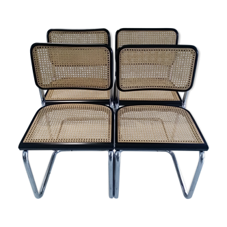 Suite of 4 chairs Cesca B32 Marcel Breuer 1992