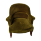 Napoleon III velvet toad armchair