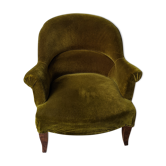 Napoleon III velvet toad armchair