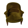 Napoleon III velvet toad armchair