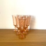 Rosaline champagne flutes - Luminarc - Arcoroc - vintage
