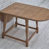 1970s, Danish foldable side table, solid oak wood, original condition.