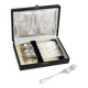 Christofle – 12 Spatours dessert forks in silver-plated metal, with case.