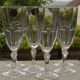 Set of 6 arques crystal champagne flutes. bergamo model.