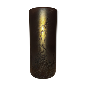Vase en pate de verre multicolore