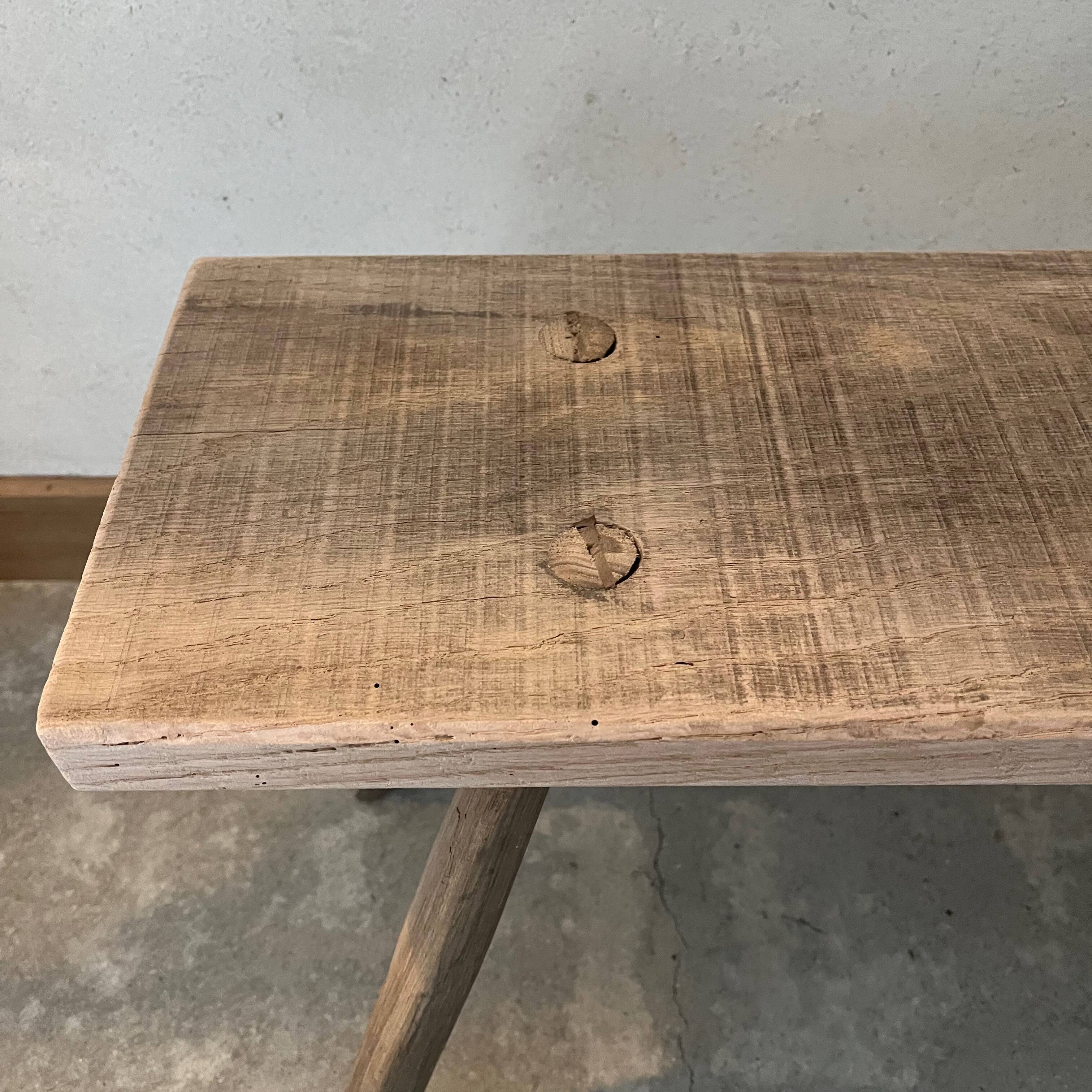 Small wooden bench
