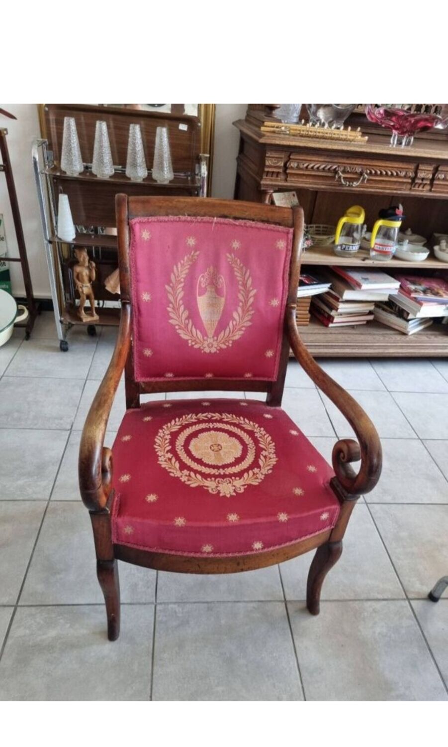 Antique Empire style armchair