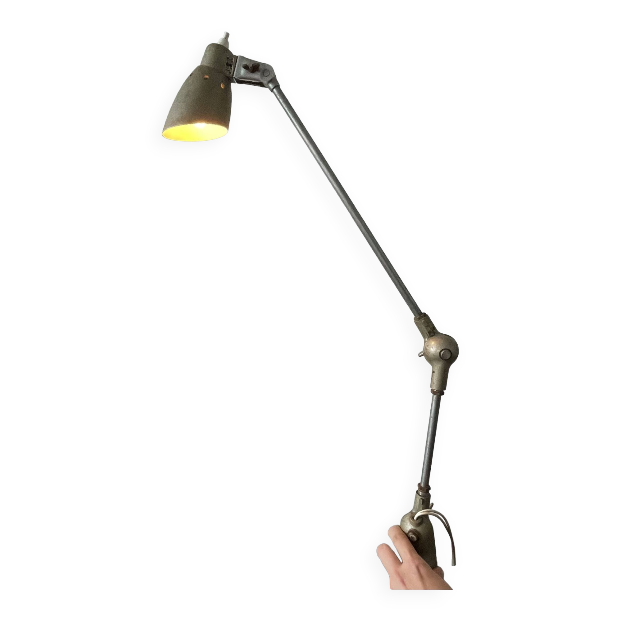 Old industrial articulated lamp