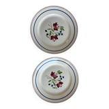 Set of 2 Bagatelle Luneville dinner plates