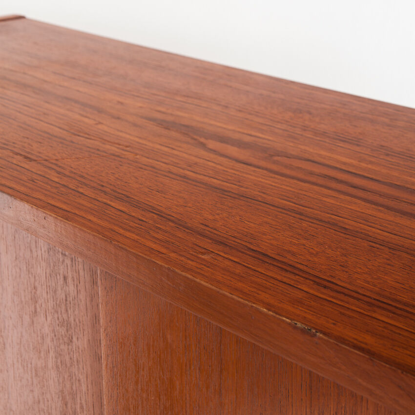 Vintage teak buffet with sliding doors, France 1960