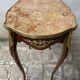 Table rognon Napoleon III de style Louis XV dessus marbre