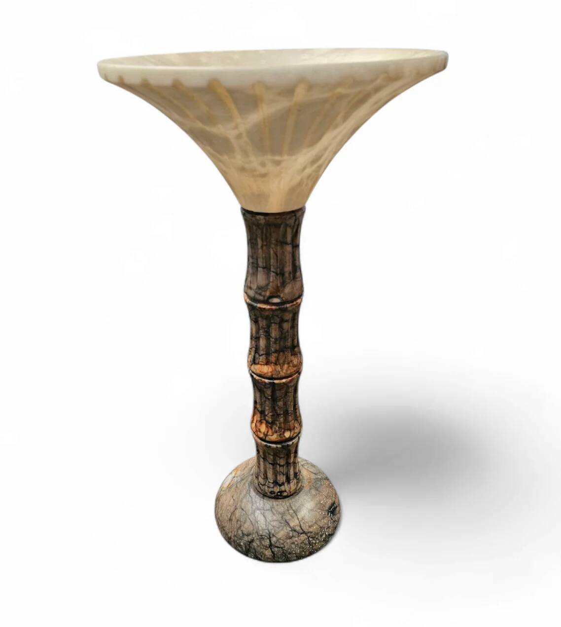 Pegasan Alabaster table lamp / chalice lamp / Spain - 70's