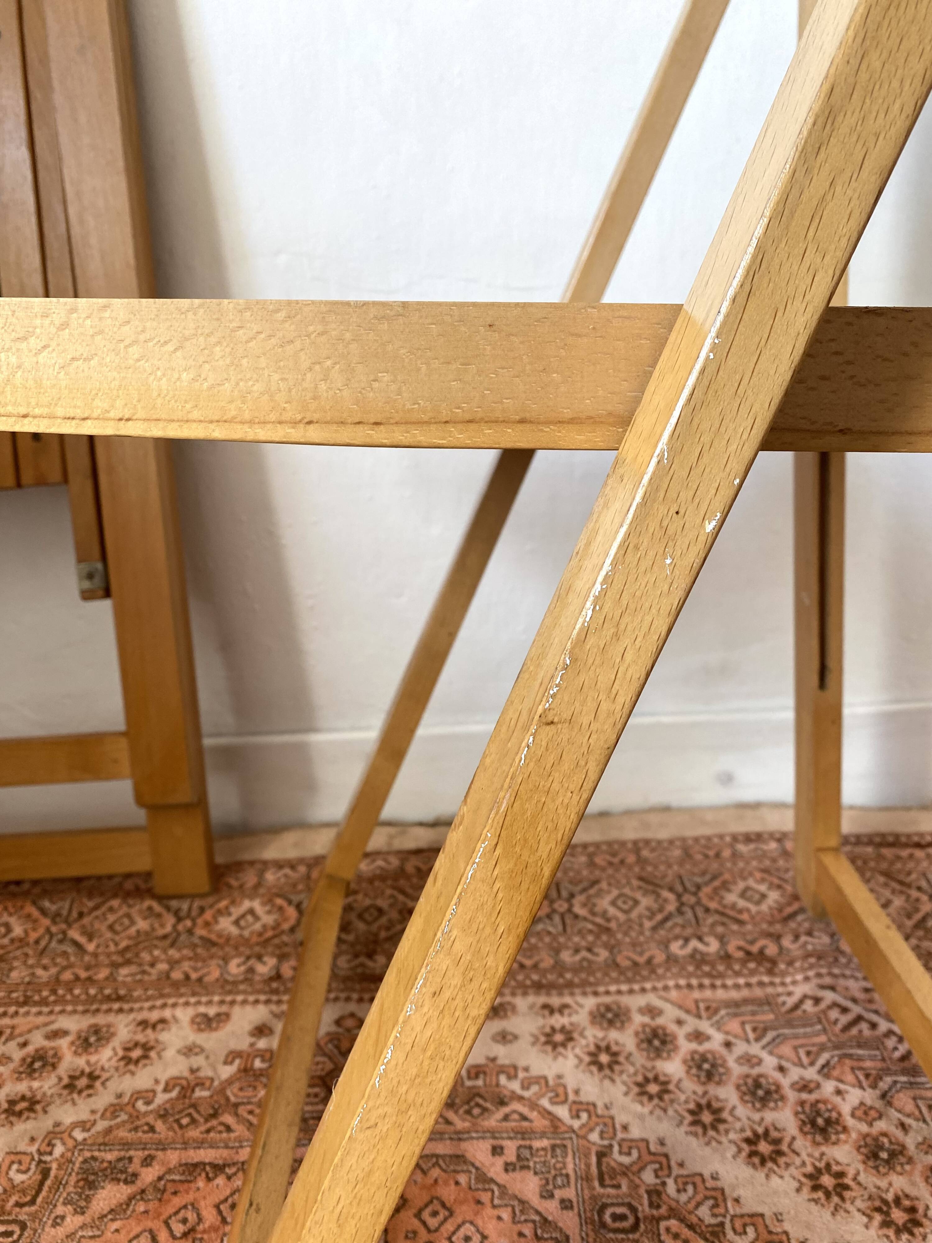 designer folding chairs in beech wood