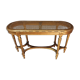 Banquette de piano cannée style Louis XVI en bois doré