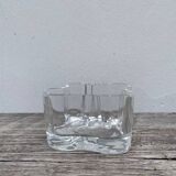 Bougeoir en verre transparent