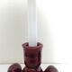 Bordeaux ceramic candle holder, signed Vallauris