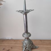 Pair of silver-plated candlesticks from the 19th century.