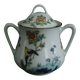Limoges sugar bowl Michelaud freres exotic bird motif “indiana”