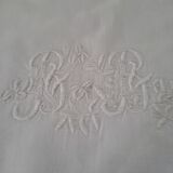 Pair of monogrammed pillowcases