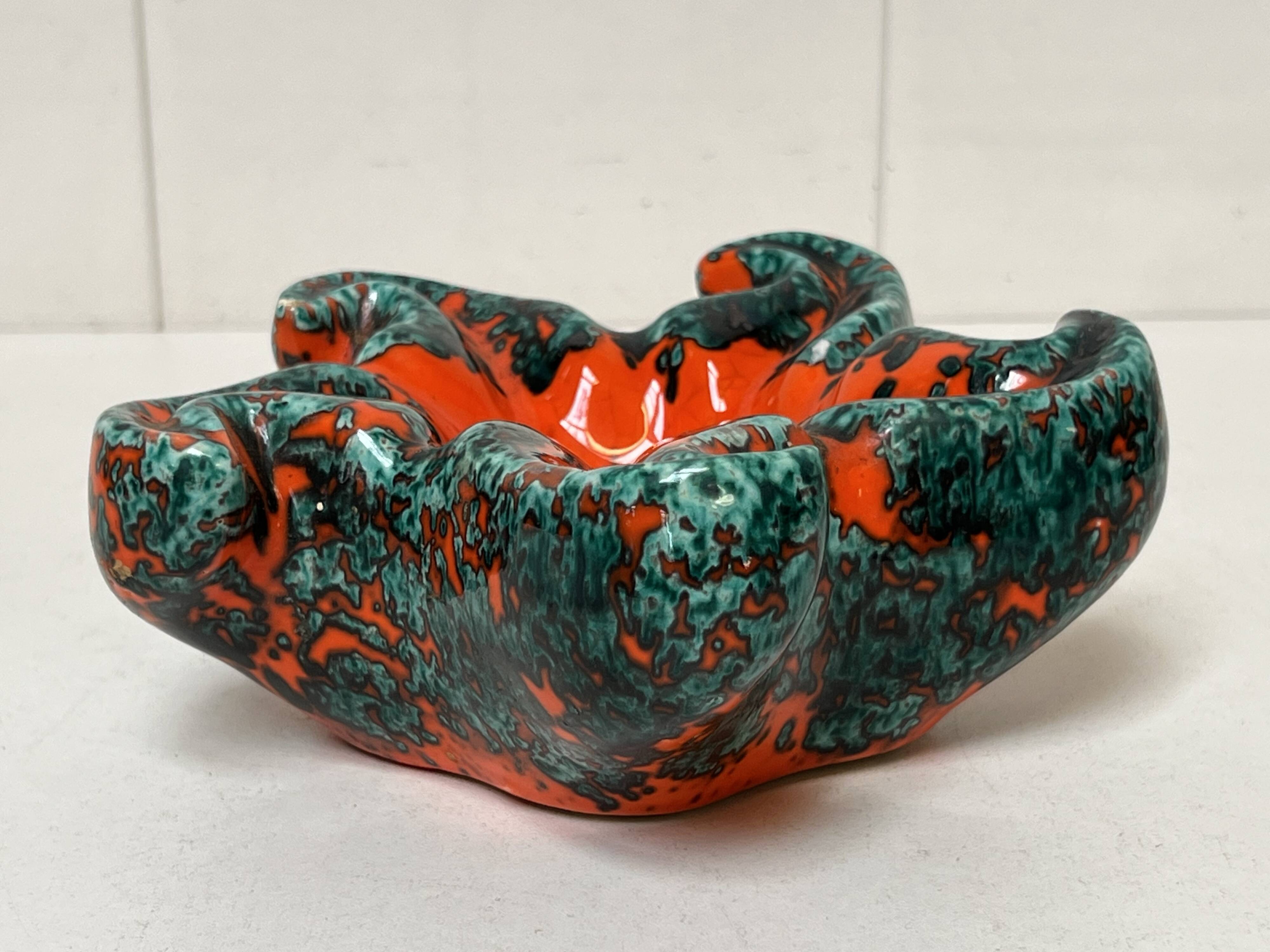 Starfish vallauris ceramic trinket tray, 20th century