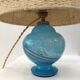 Art Deco table lamp in blue Clichy glass