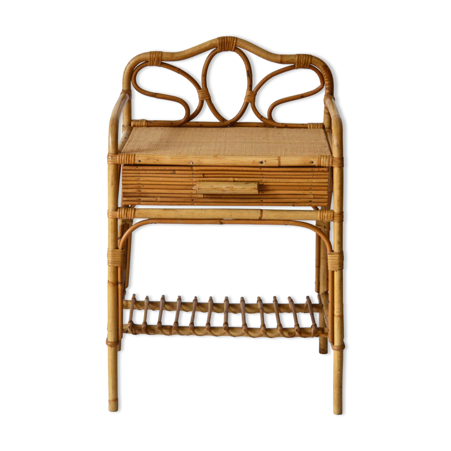 Rattan bedside