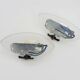 Pair of Art Deco style half-moon wall lights from the 80s