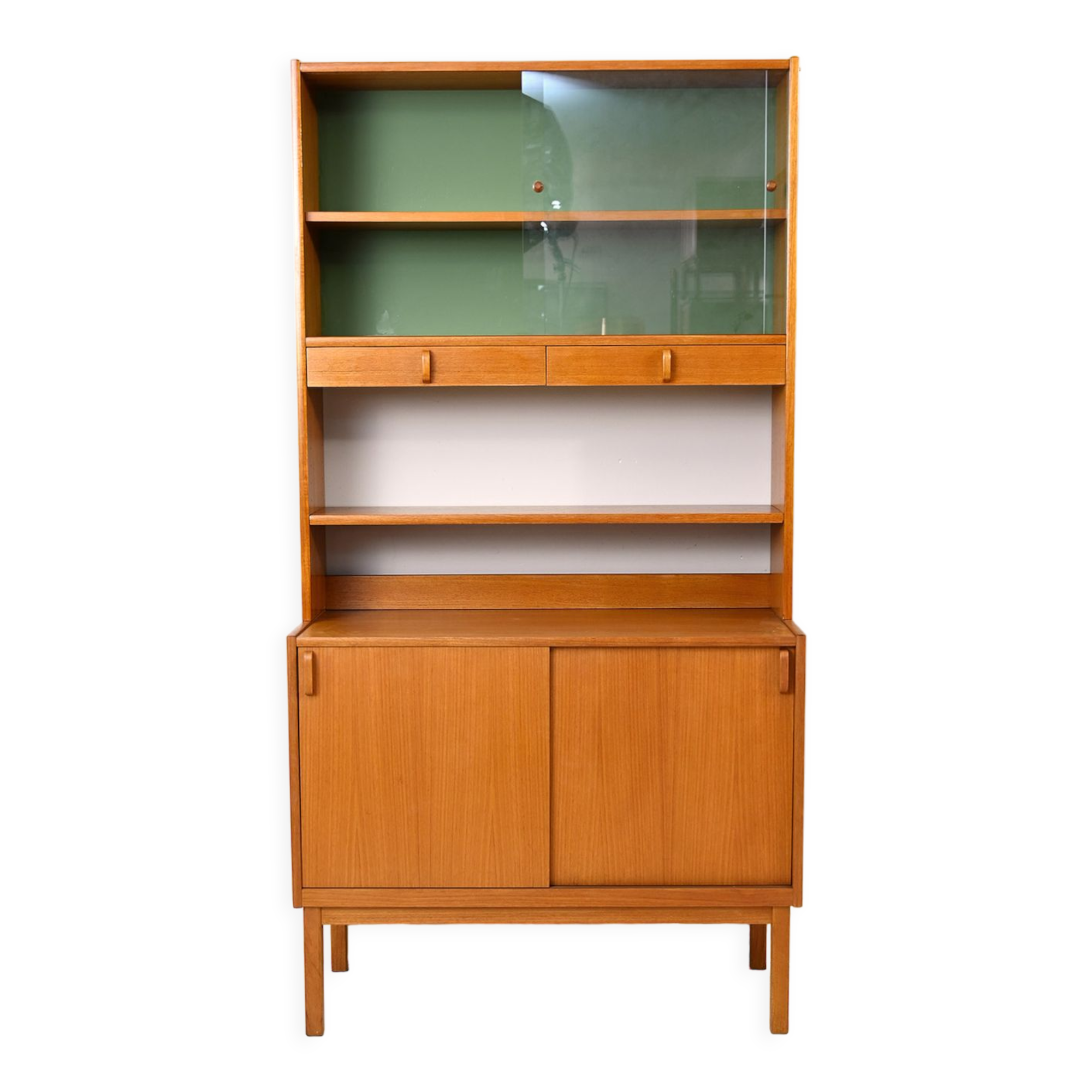 Swedish bookcase with display case