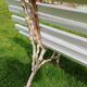 Banc de jardin avec pieds en fonte ancien