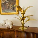 Lampe de sol table en laiton de palmier Bottega Gadda Italie, 1960
