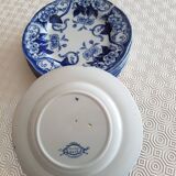 Assiettes 19 cm faïence bleu