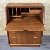 60s 70s teak secretary chest of drawers Danish Modern by Dyrlund Denmark