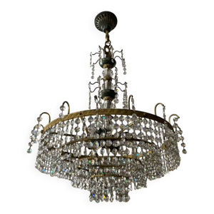 Lustre cascade en laiton