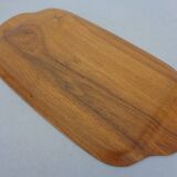 Swedish teak tray with tea cups by Jie Gantofta, 1960s, set of 7.